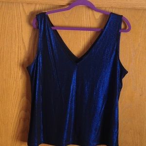 Metallic blue tank top